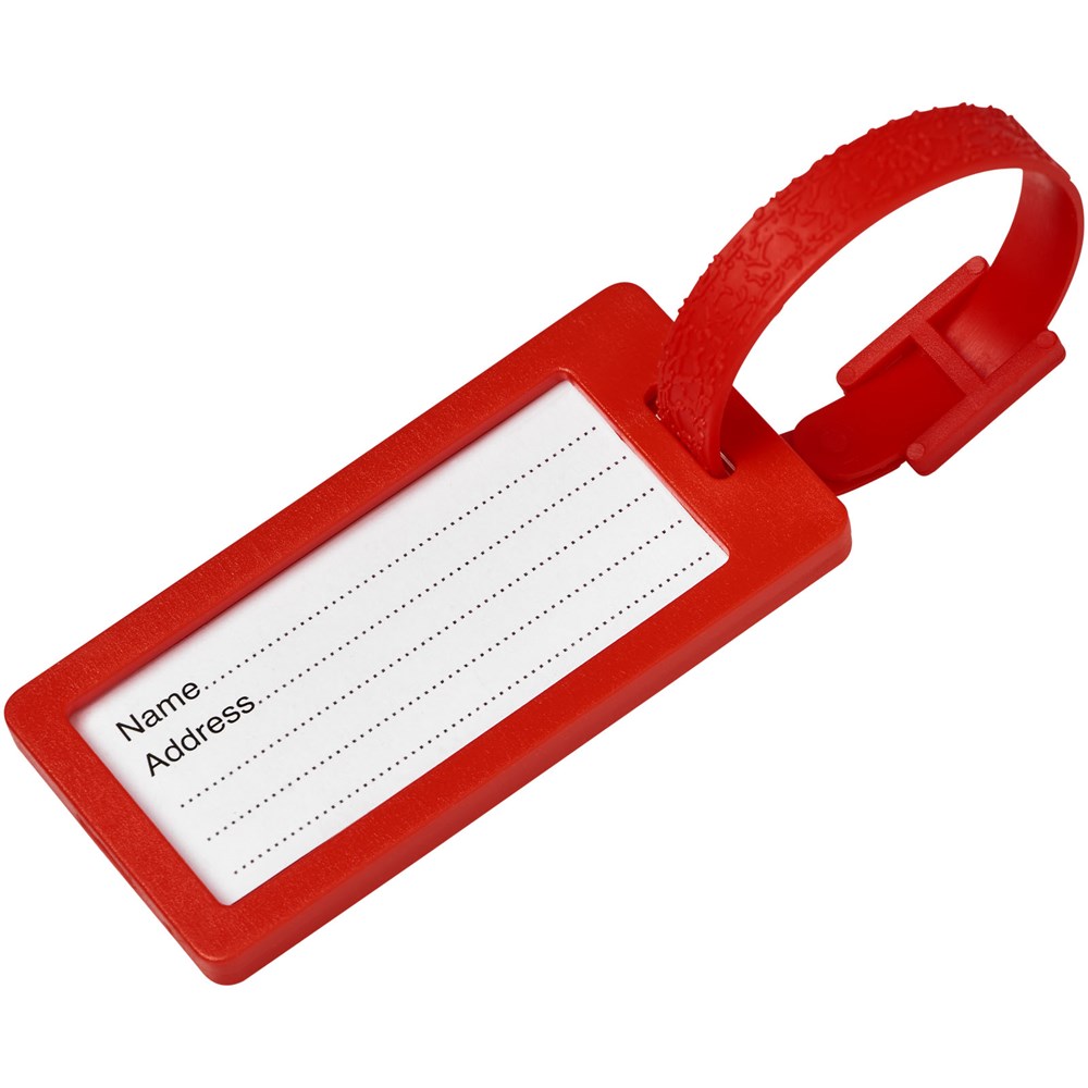 River gerecycled bagagelabel met venster River gerecycled bagagelabel met venster