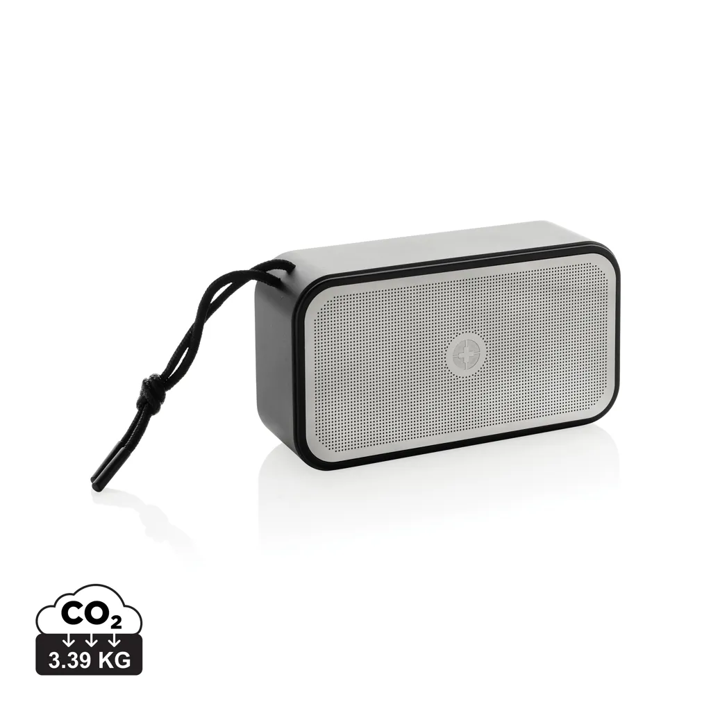 Swiss Peak RCS gerecycled aluminium 10W bass speaker grijs