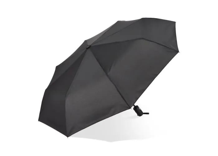 Taman Pongee 21" Opvouwbare winddichte paraplu Auto open &amp; close Zwart