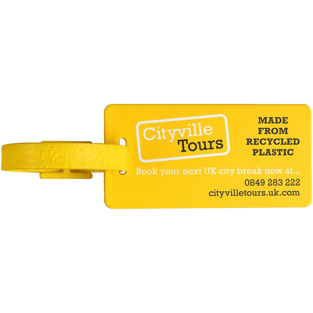 River gerecycled bagagelabel met venster River gerecycled bagagelabel met venster