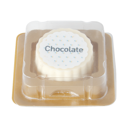 Logobonbon van witte chocolade