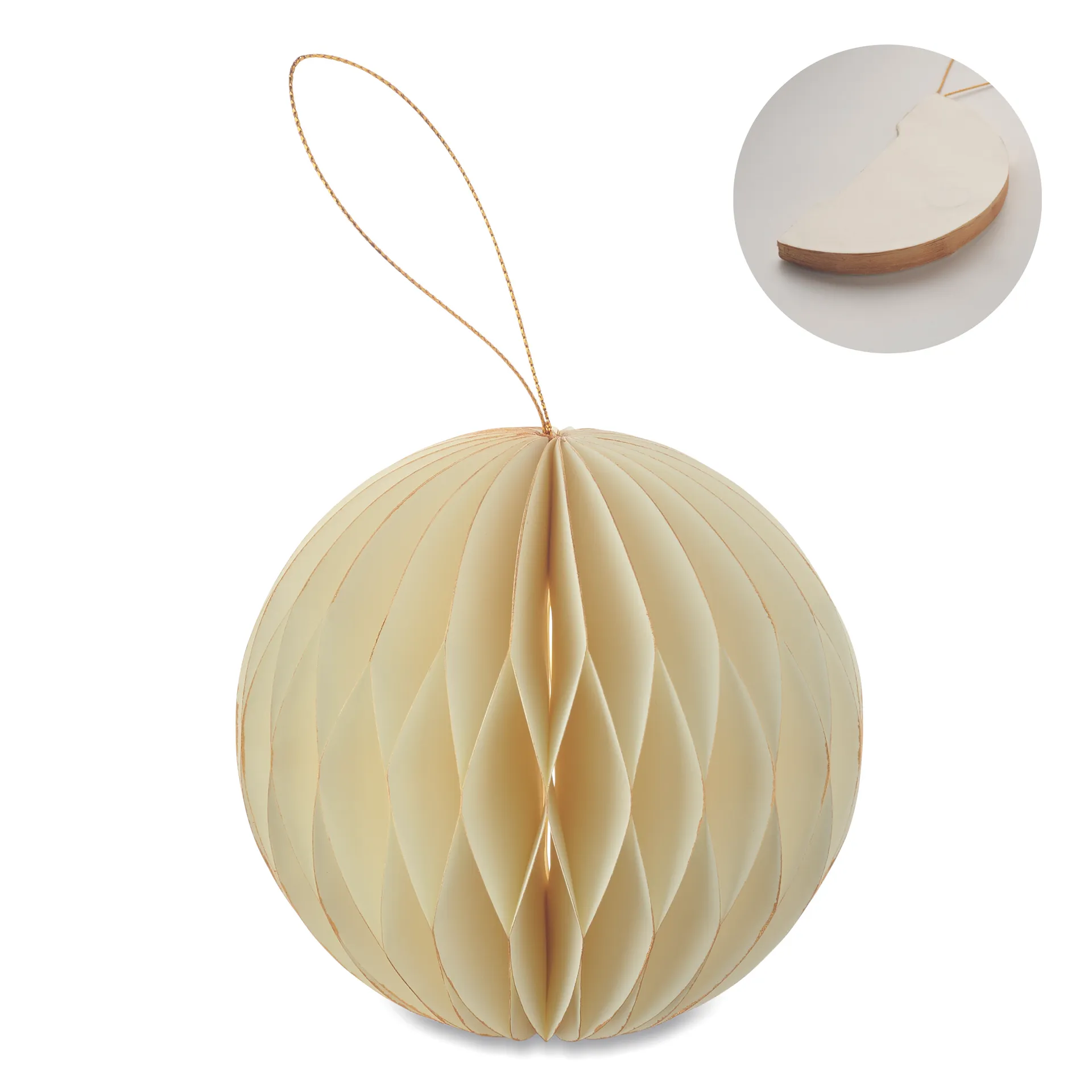 Opvouwbare  kerstbalhanger Beige