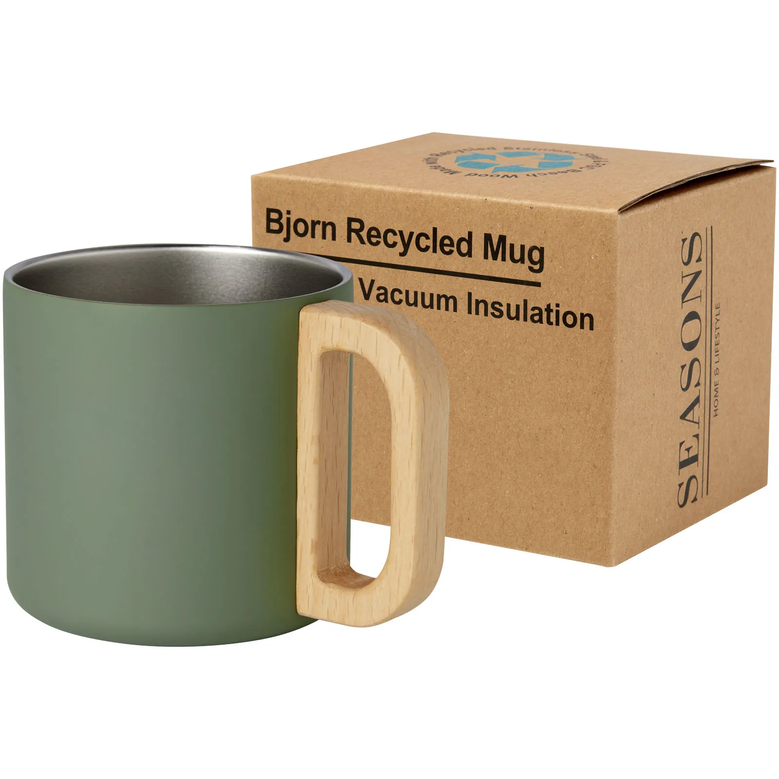 Bjorn 360 ml RCS-gecertificeerde mok van gerecycled roestvrijstaal met koperen vacuümisolatie Donkerblauw