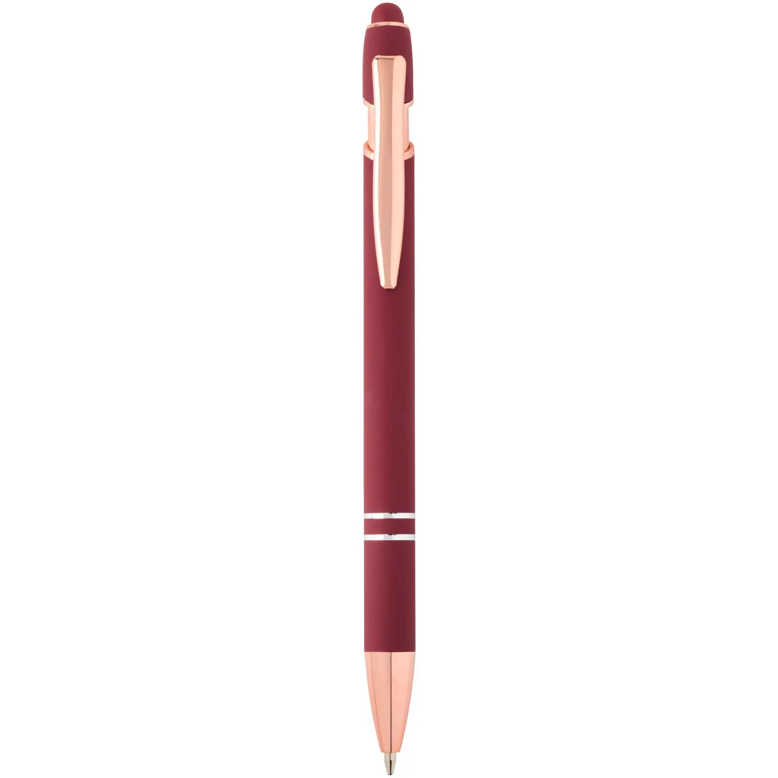 Nanna balpen met roségouden afwerking (blauwe inkt) Bordeaux rood