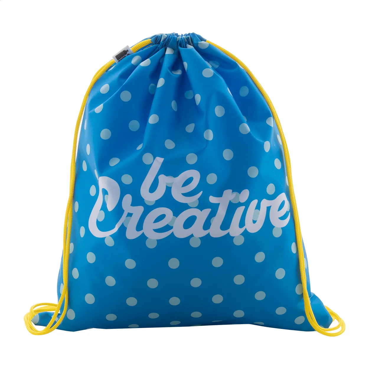 CreaDraw RPET custom made trekkoord tas geel