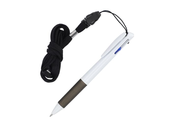 3-kleuren met met grip en keycord Wit / Zwart