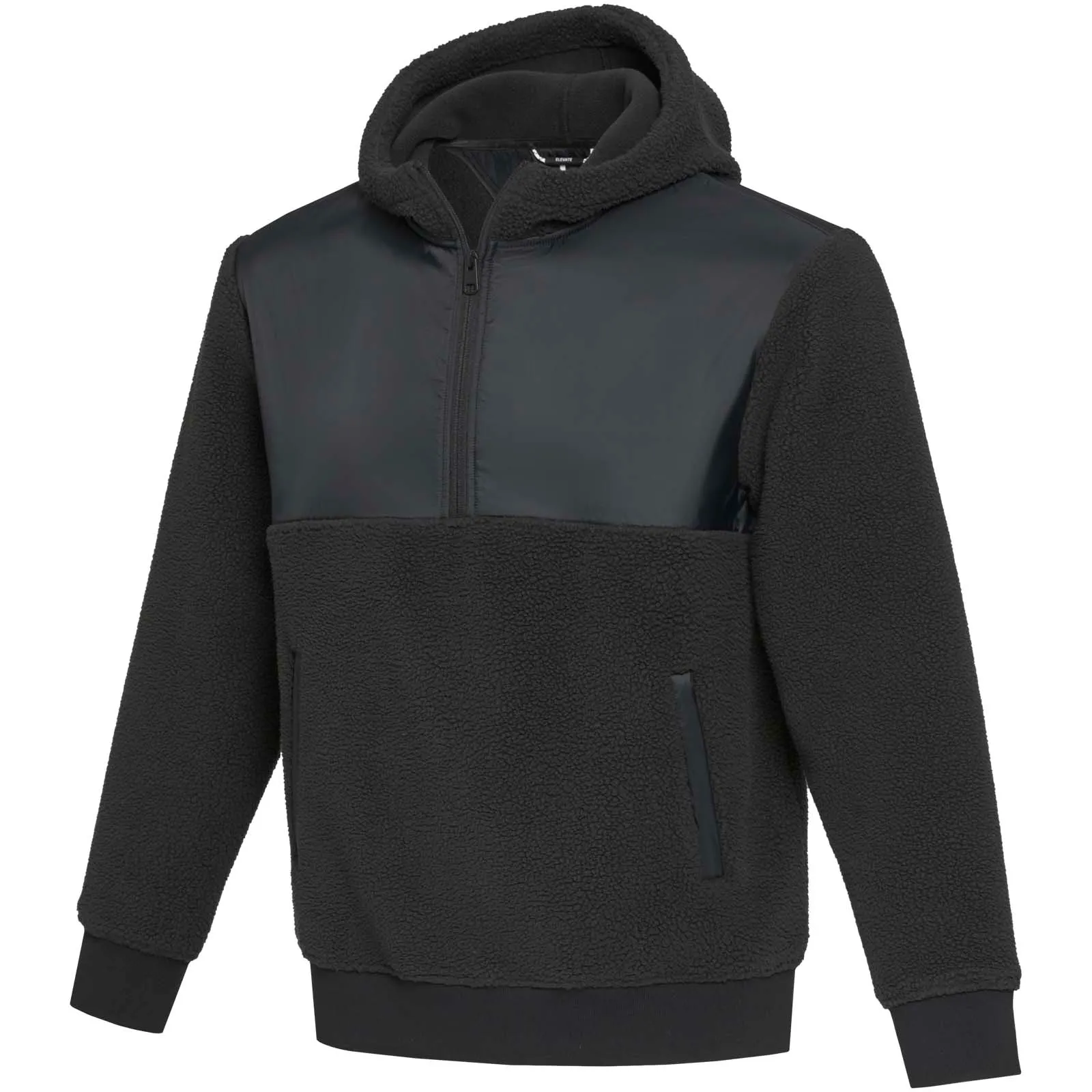Evans 370 g/m² uniseks gerecyclede sherpa fleece Zwart