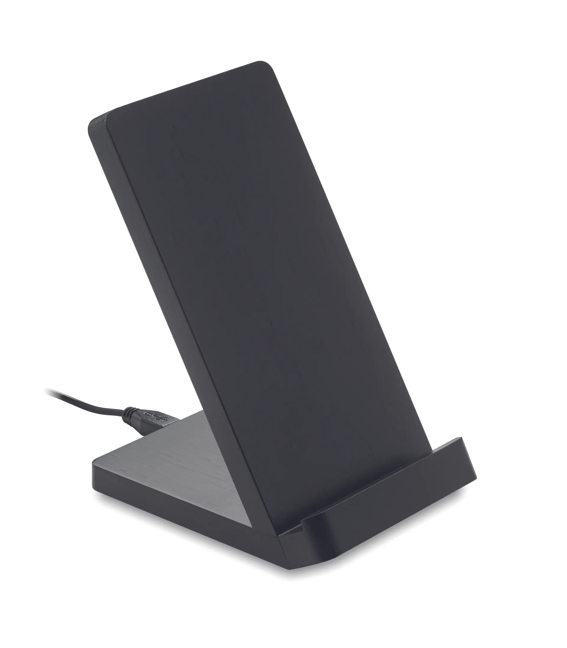 Draadloze bamboe oplaadstation Zwart