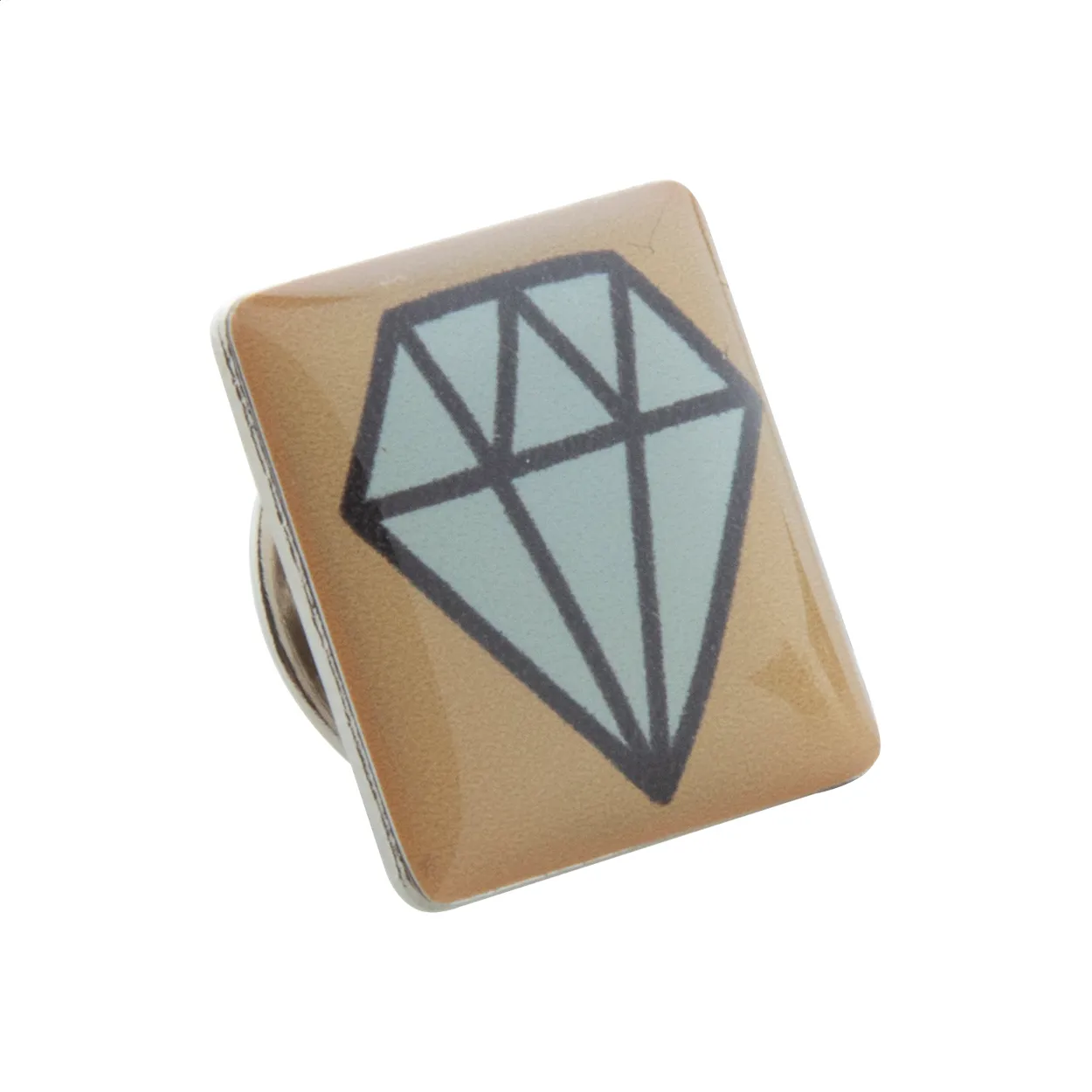Lark metalen badge zilver