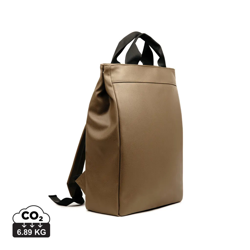 VINGA Bermond RCS gerecycled PU rugzak bruin
