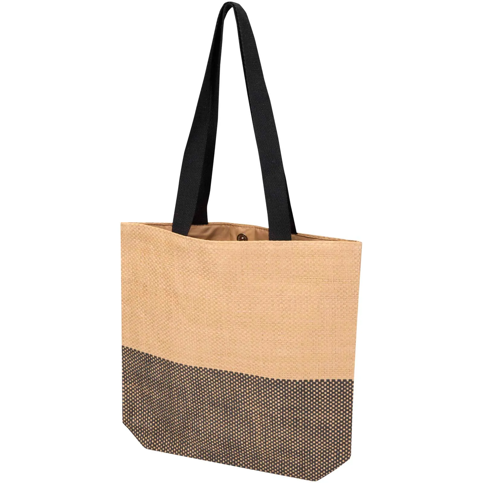 Rhythm draagtas van stro-papier, 10 liter Zwart