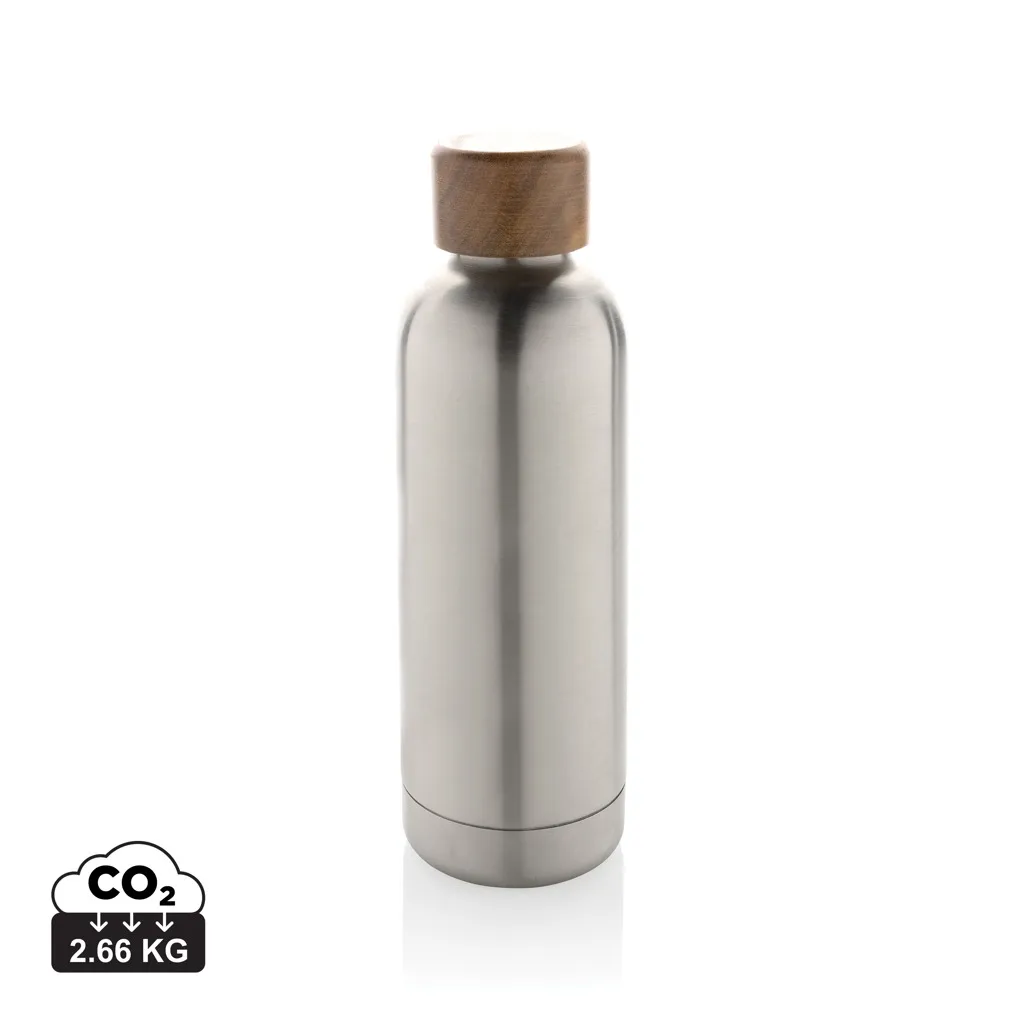 Wood RCS-gecertificeerde gerecycled rvs vacuümfles zilver