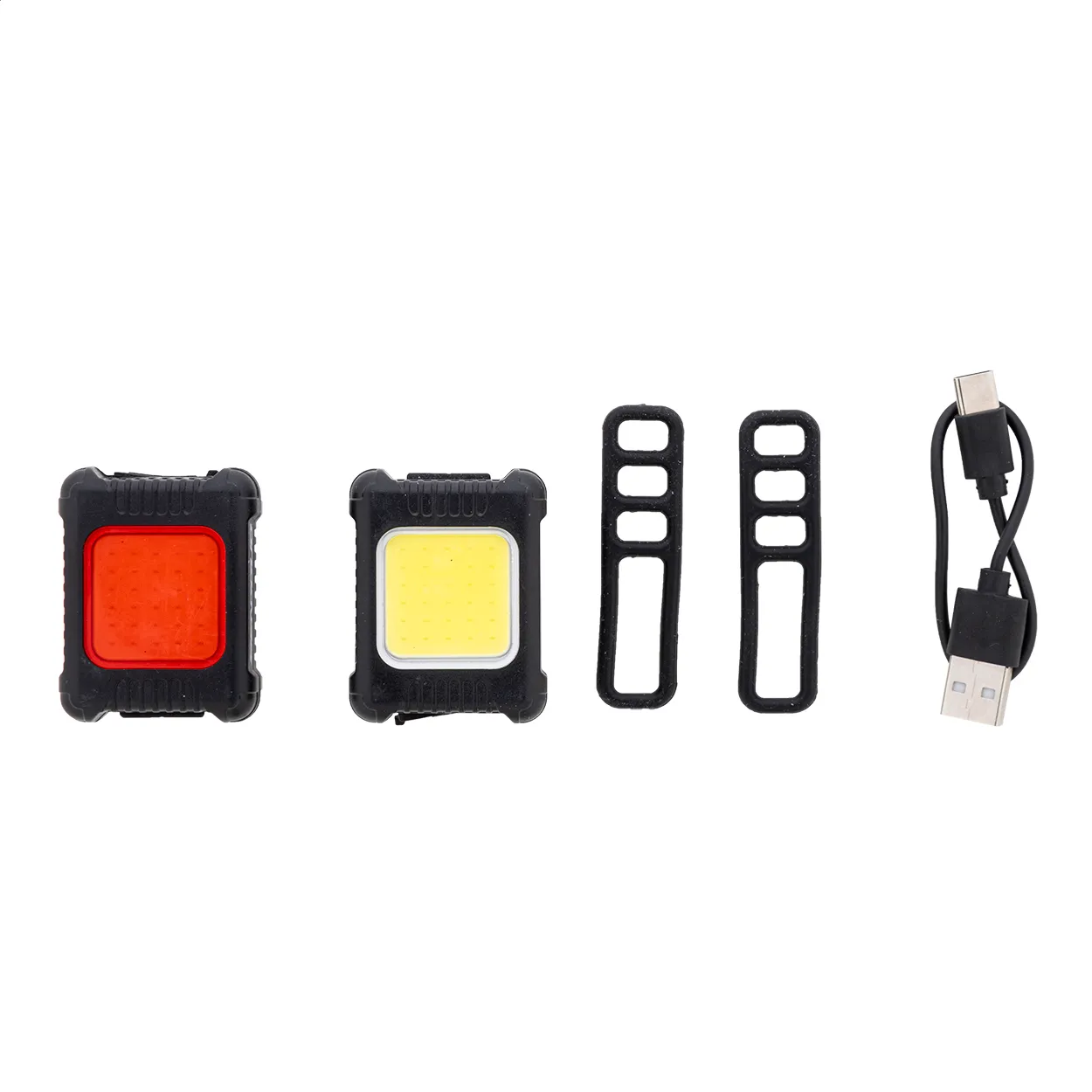 Cobik oplaadbare fiets lichtset zwart