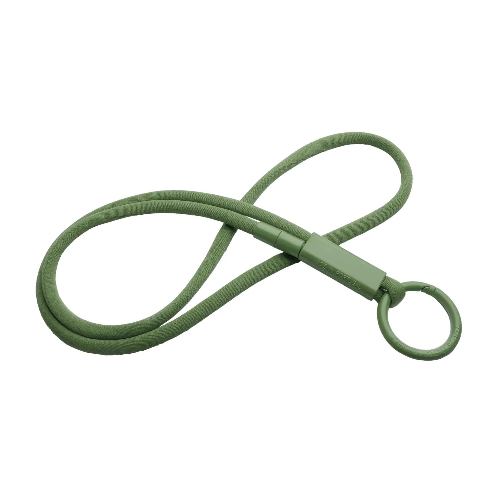 Tubyard lanyard met gerecycleerde plastic buis Olijf