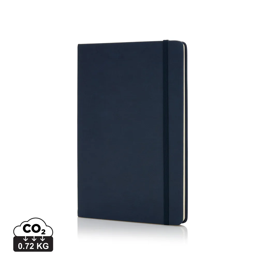 Deluxe hardcover PU A5 notitieboek donkerblauw