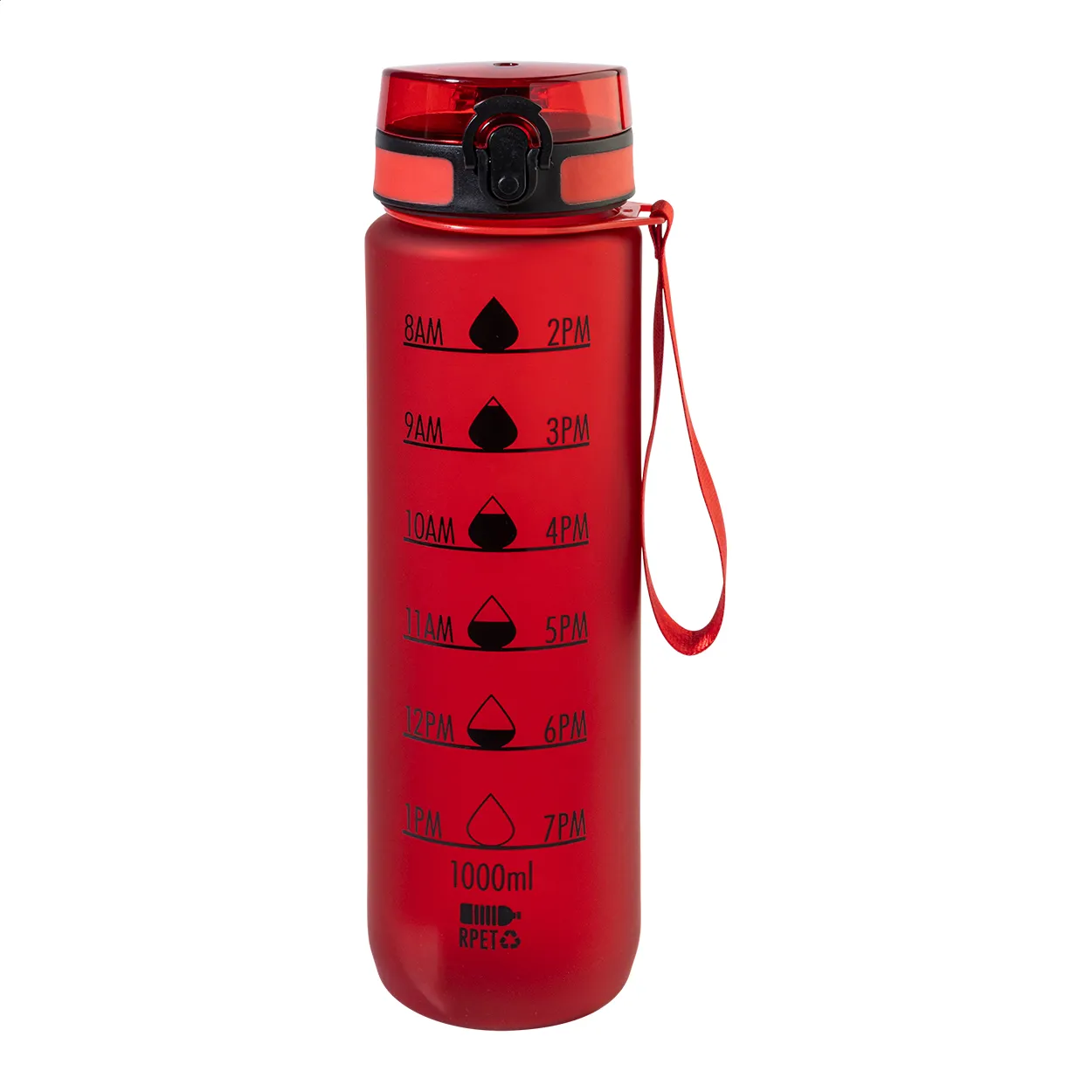 Sipcount RPET motivatie fles rood