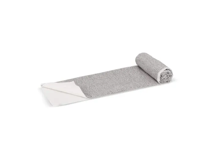 Sneldrogende handdoek R-PET 70 x 140 cm sublimatie Wit / Grijs