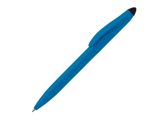 Balpen Touchy stylus hardcolour Blauw / Zwart