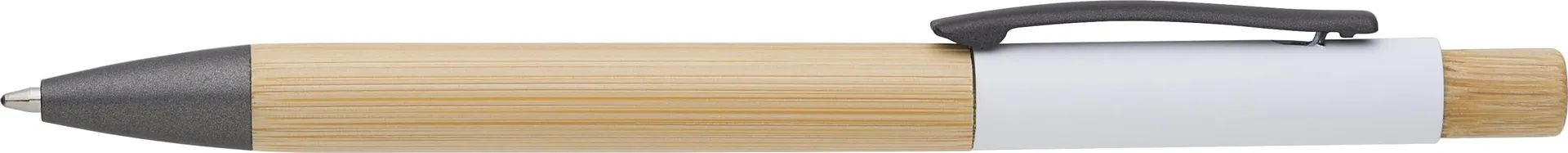 Balpen Anke | Bamboe | Aluminium wit