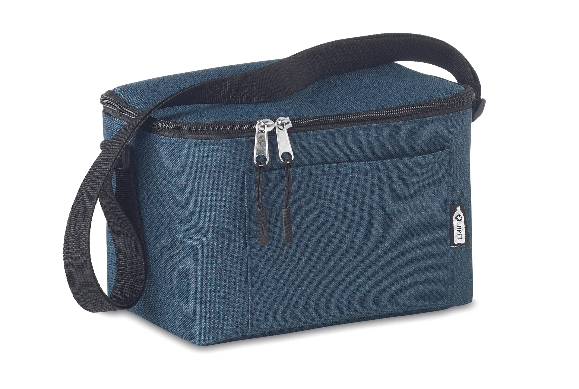 RPET koeltas voor 6 blikjes Blauw