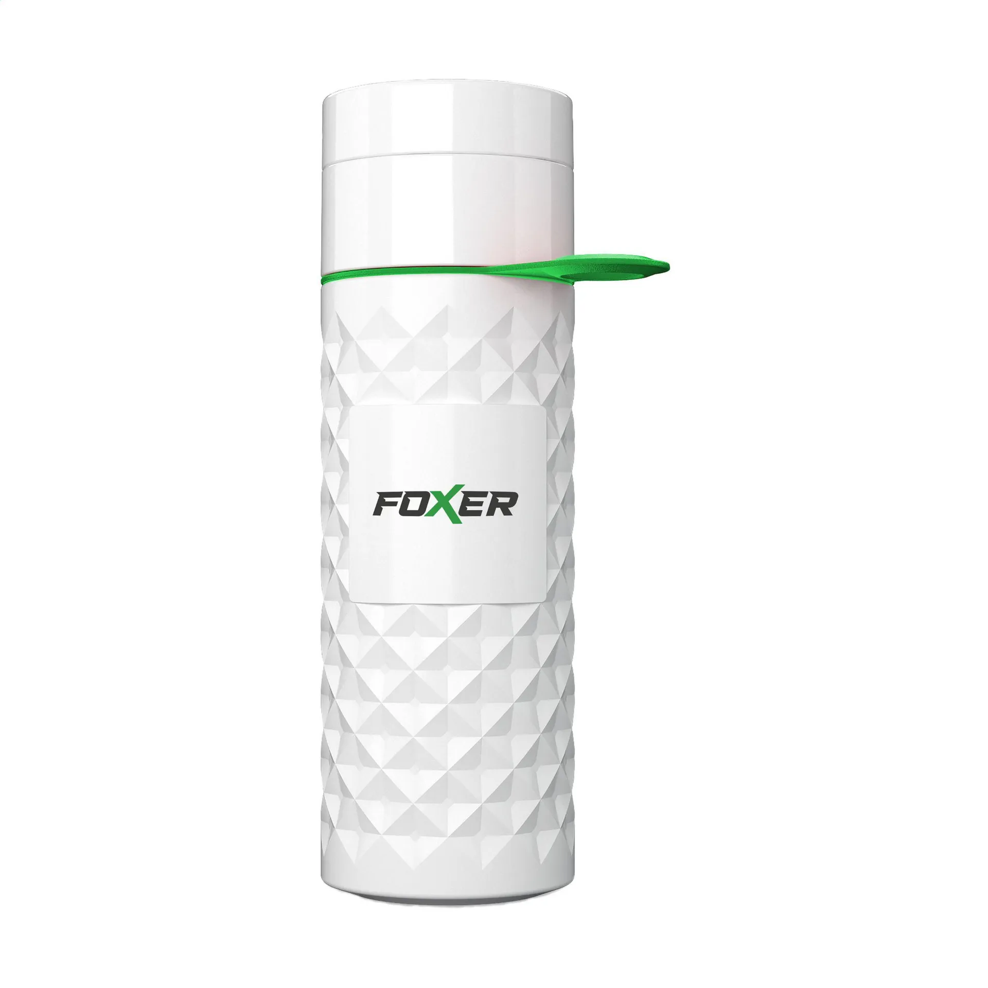 Join The Pipe Nairobi Ring Bottle White 500ml waterfles wit/groen