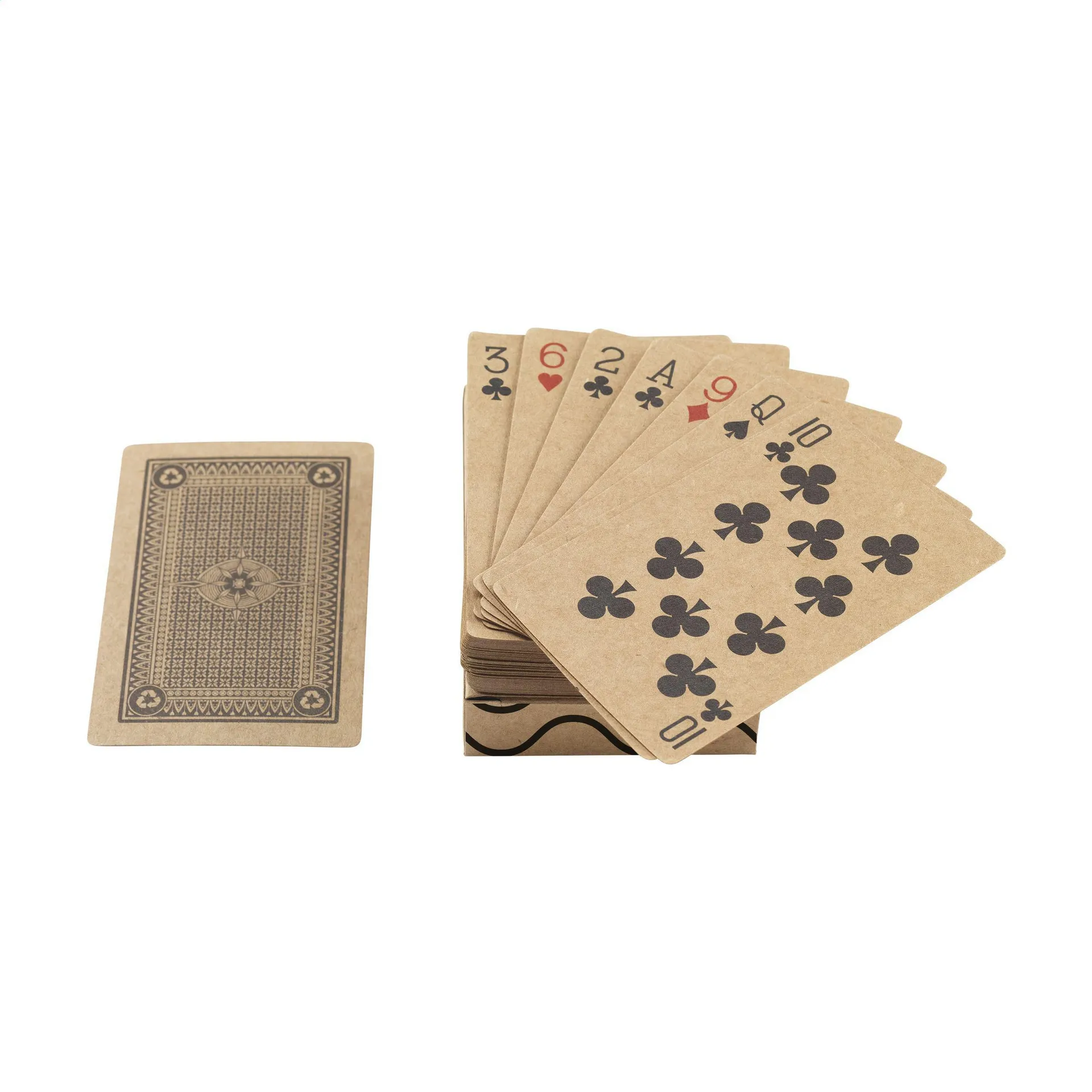Recycled Playing Cards Single speelkaarten houtbruin
