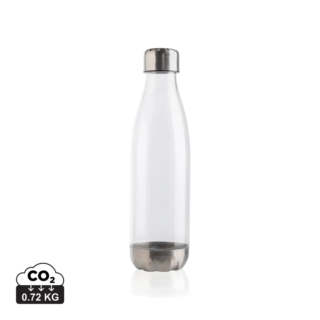 Lekvrije waterfles met rvs dop transparant
