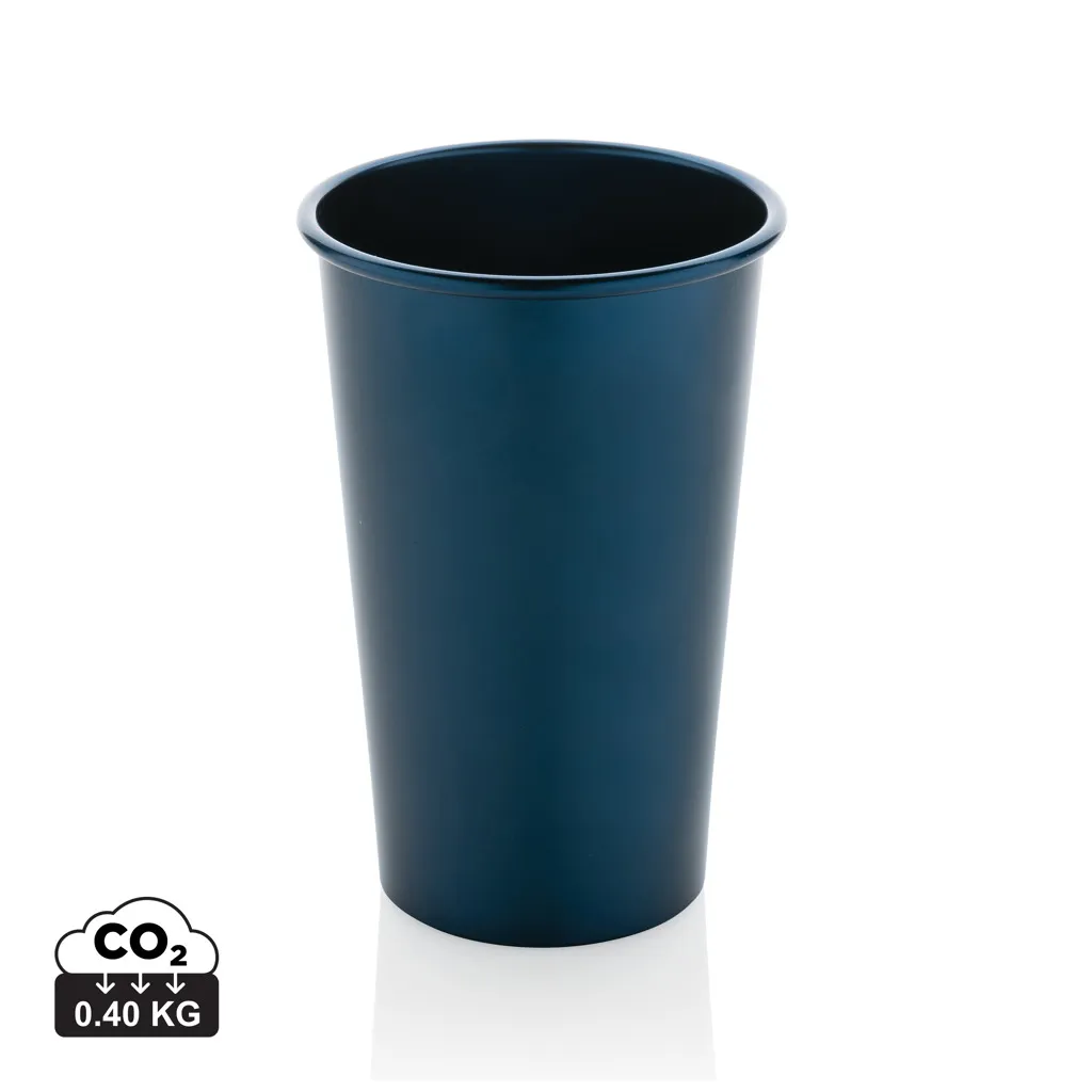 Alo RCS recycled aluminium lichtgewicht beker 450 ml. donkerblauw