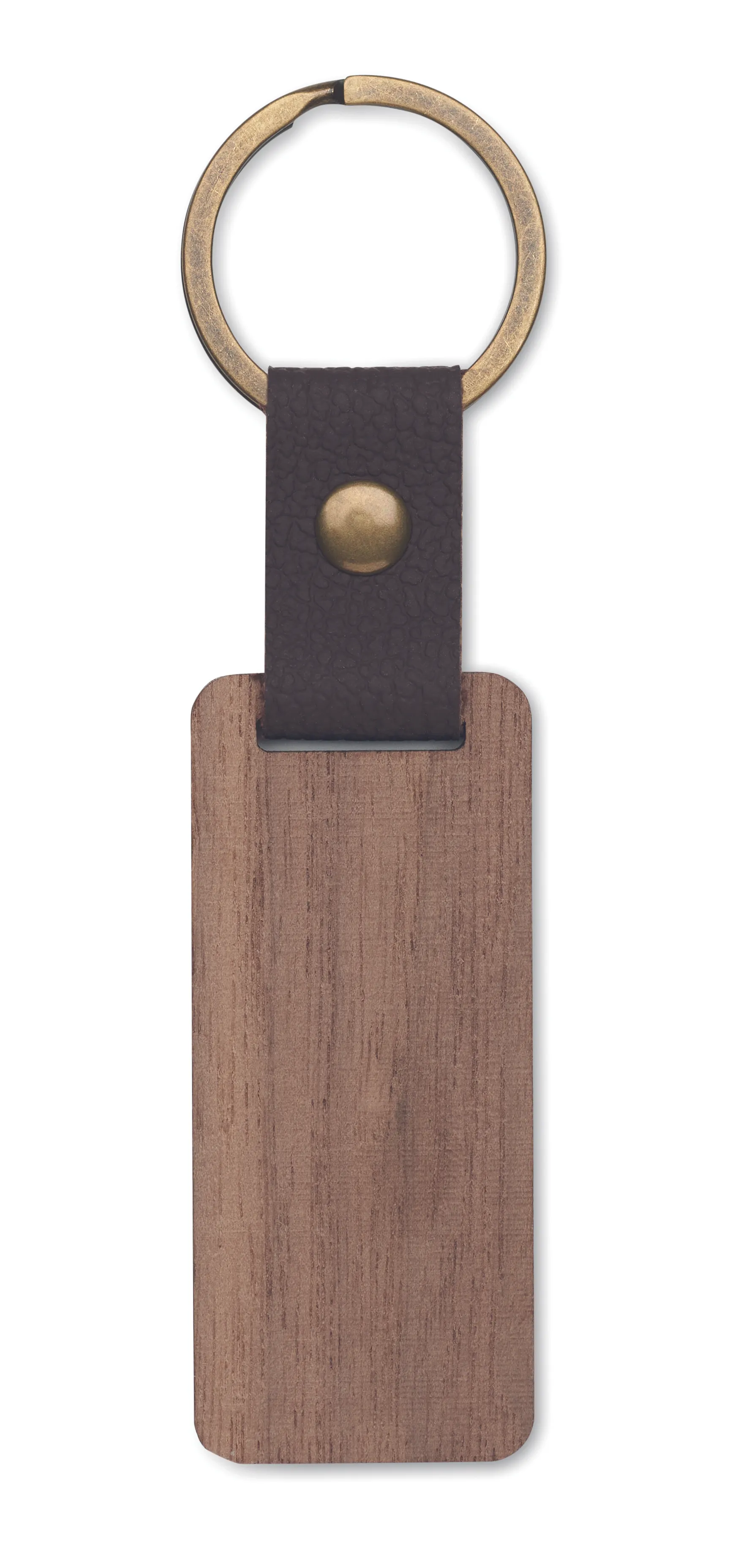 Sleutelhanger notenhout en PU Hout
