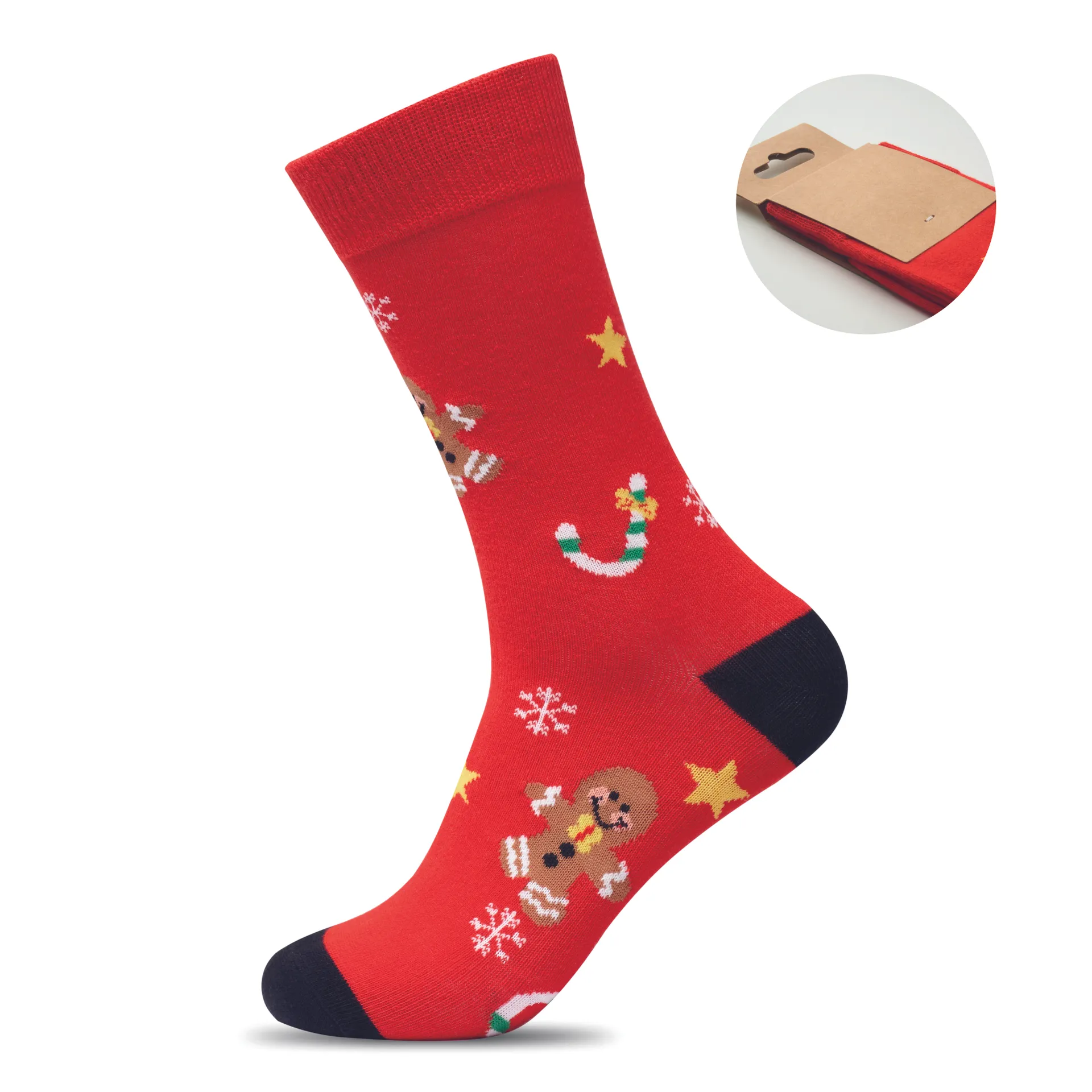 Paar kerstsokken L Rood