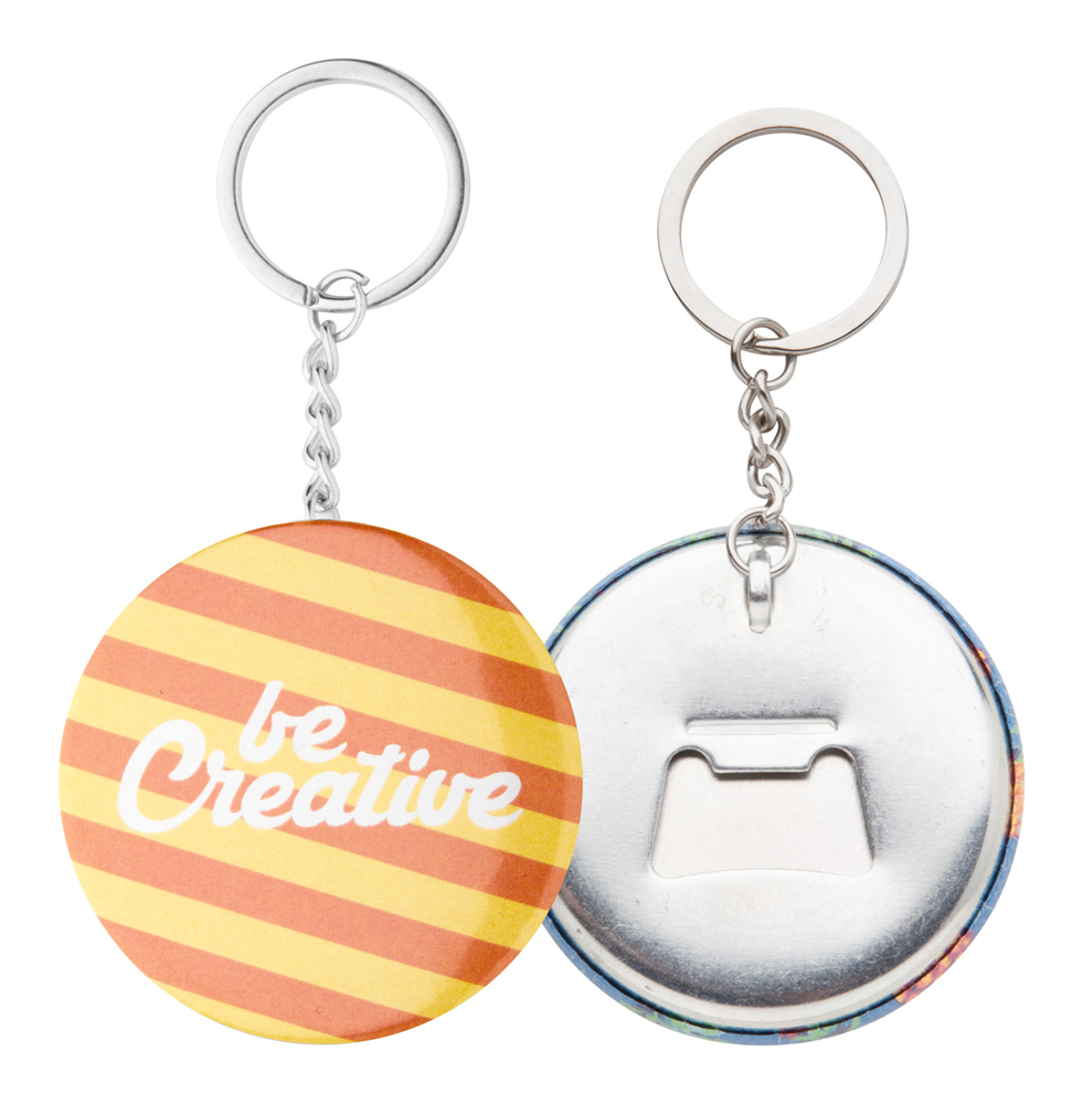 KeyBadge Bottle - button sleutelhanger met pin