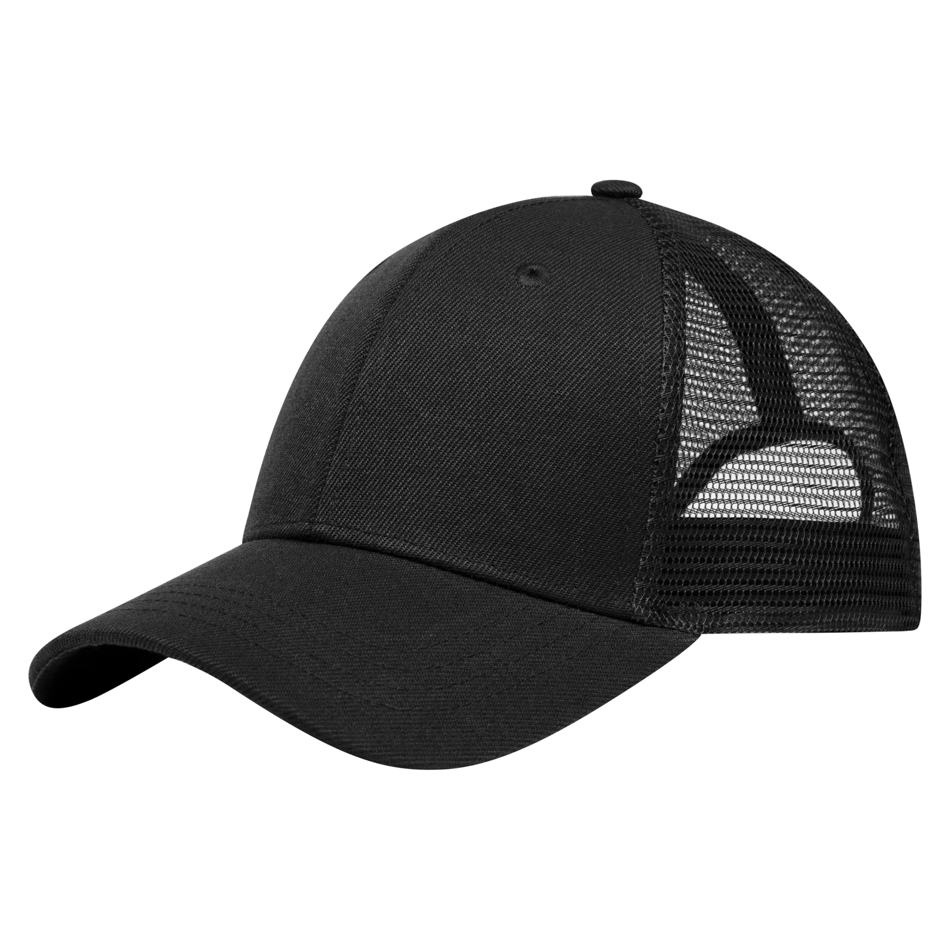 Trucker cap medium profile - Retail Zwart