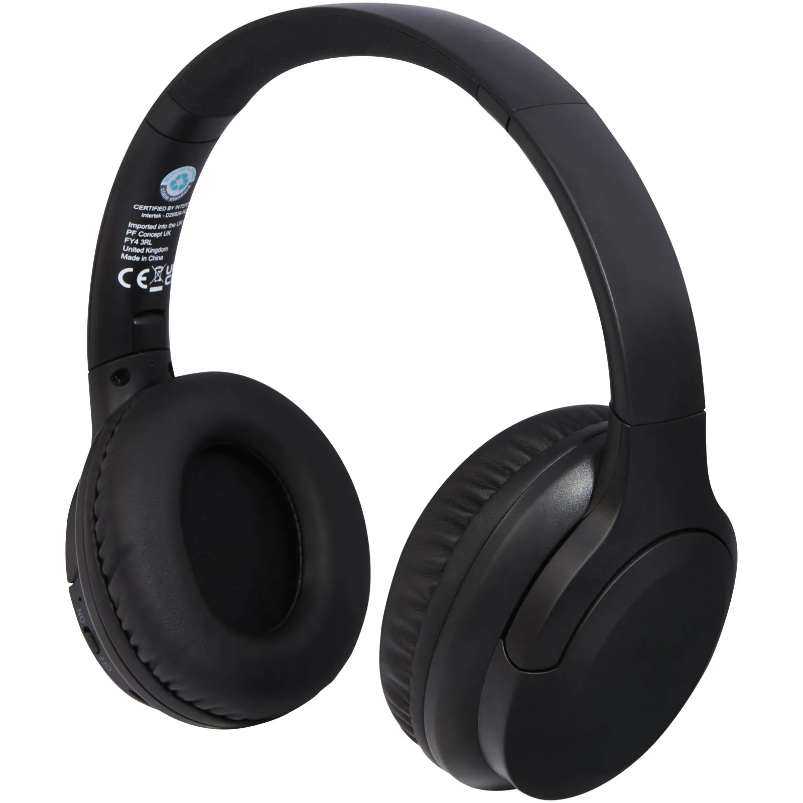 Loop Bluetooth® koptelefoon van gerecycled plastic Zwart