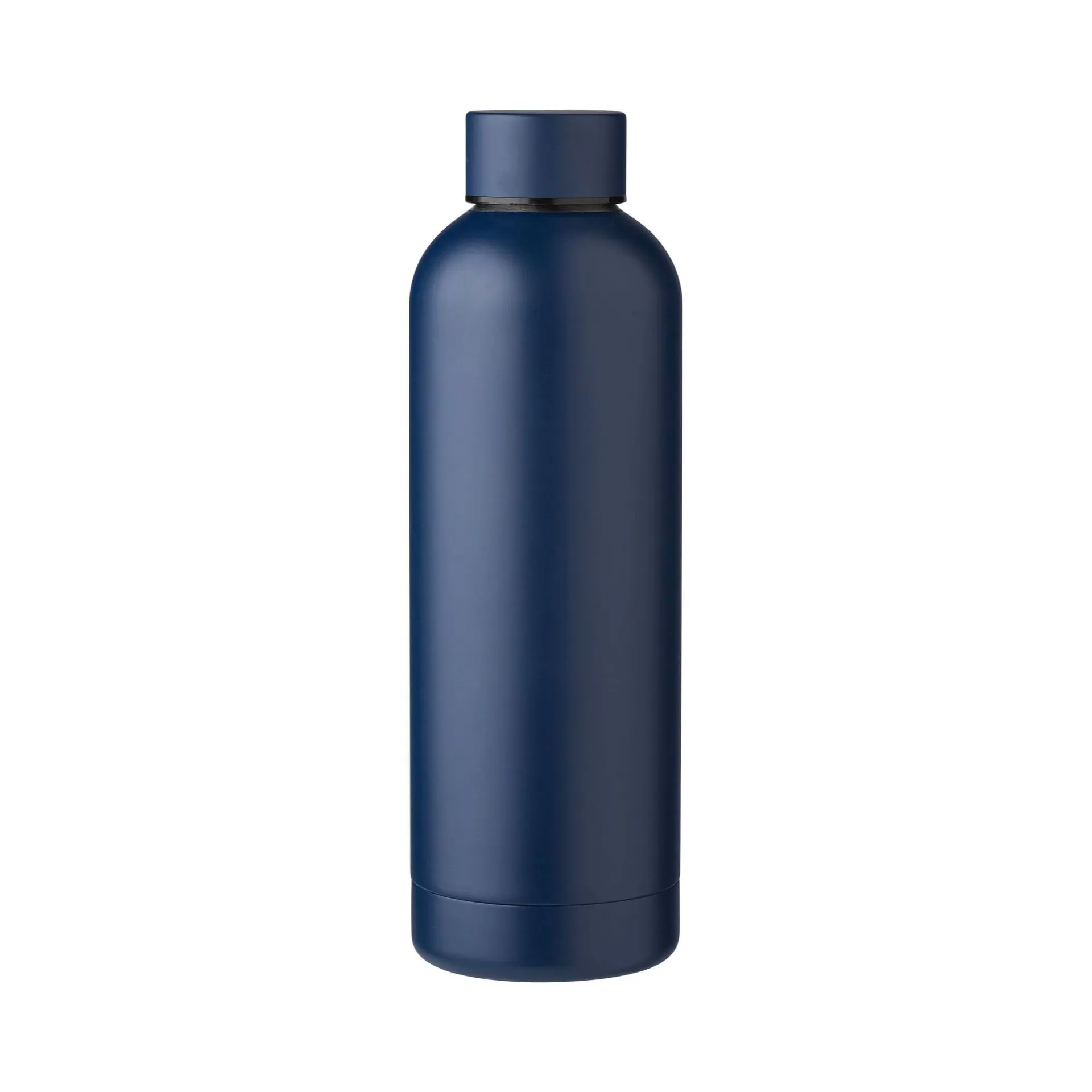 Zwarte geïsoleerde fles Isaiah van 500 ml, geschikt voor bedrukking met logo.
