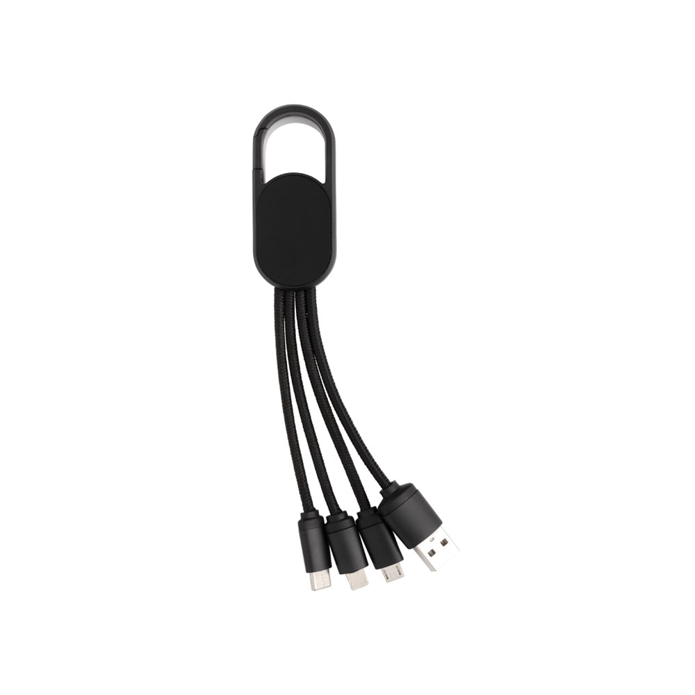 4-in-1 kabel met karabijnhaak