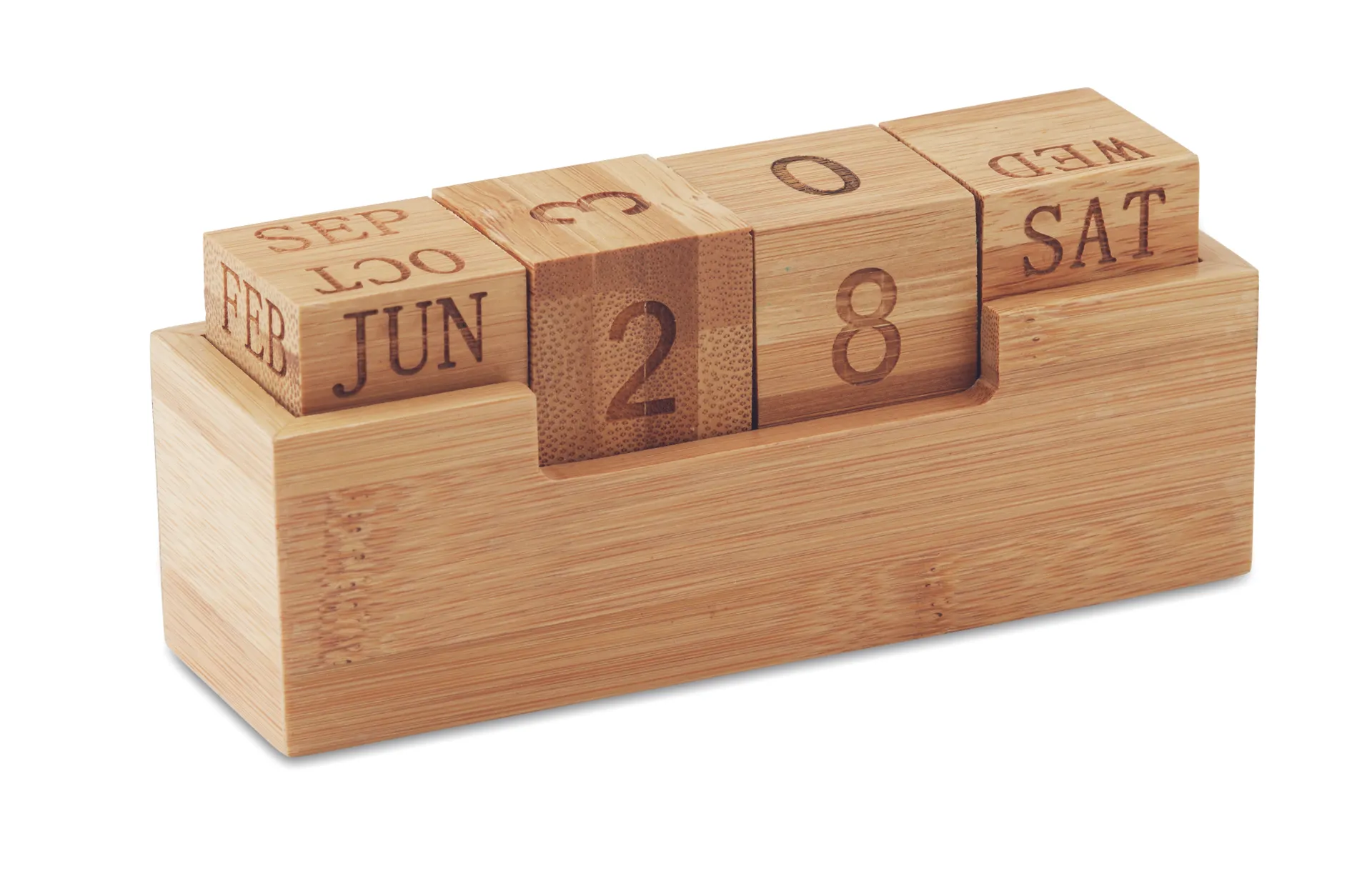 Bureaukalender bamboo Hout
