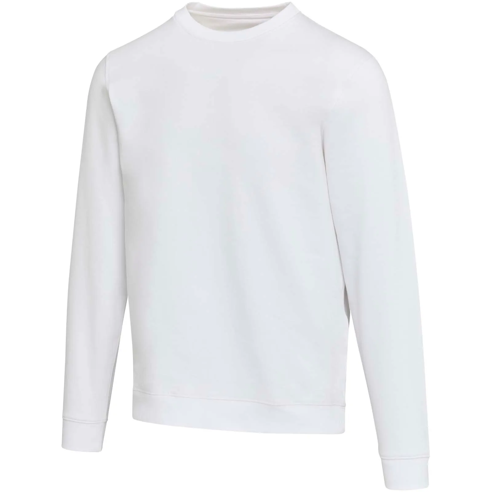 Jasper 280 g/m² unisex OCS gecertificeerde organische gerecyclede trui met ronde hals Wit