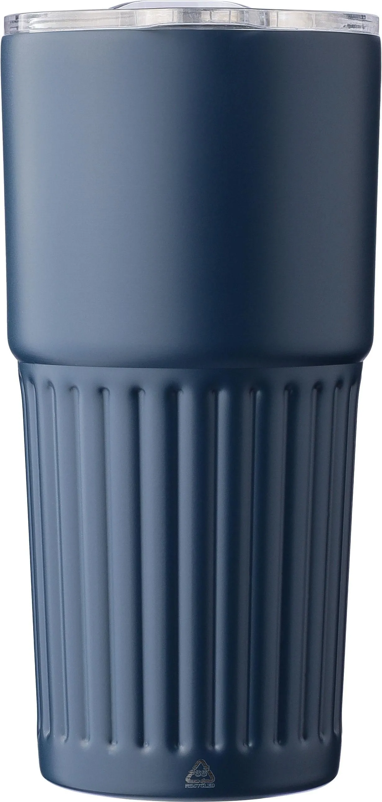 Gerecyclede roestvrijstalen dubbelwandige drinkmok (500 ml) Kael blauw