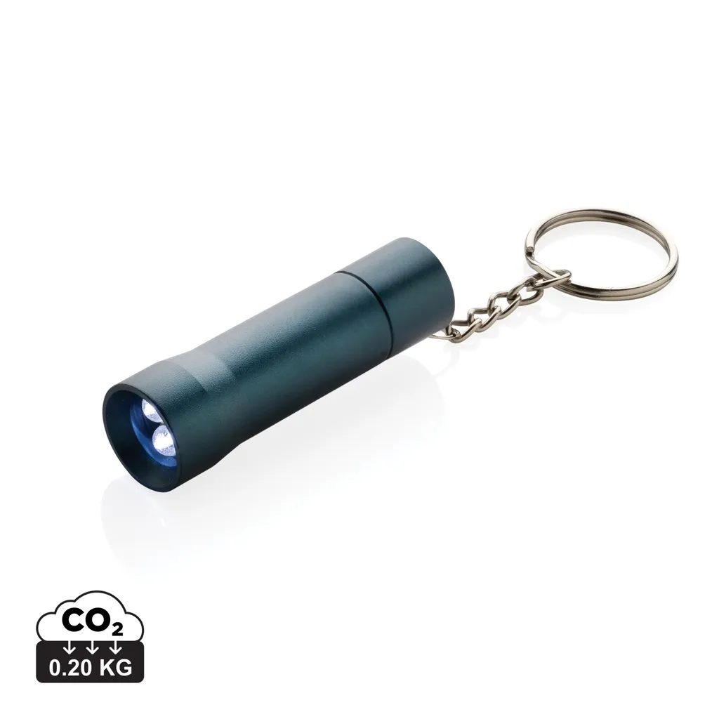 Flash RCS gerecycled aluminium sleutelhanger zaklamp blauw