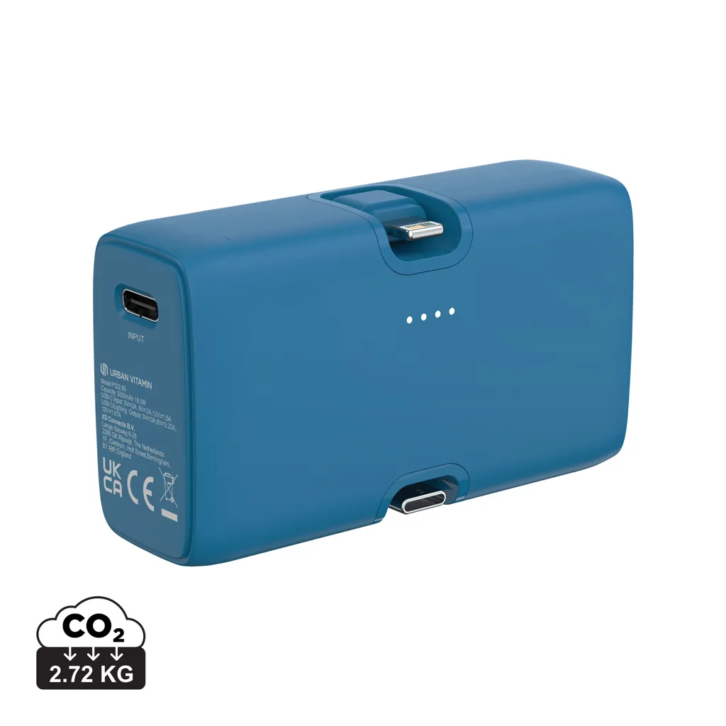 Urban Vitamin Los Angeles RCS rplastic 20W PD powerbank blauw