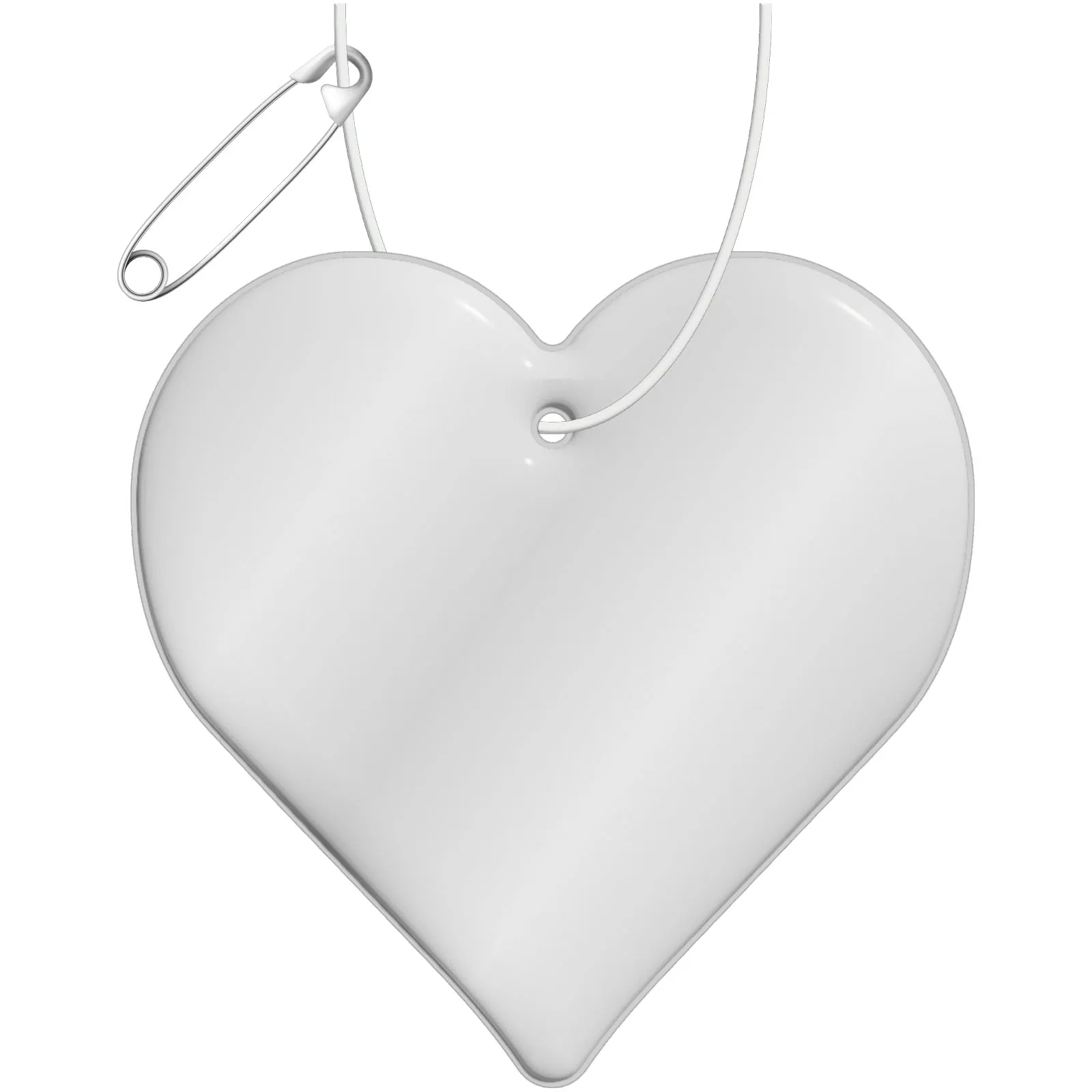 RFX™ H-09 reflecterende pvc hanger met hart Wit