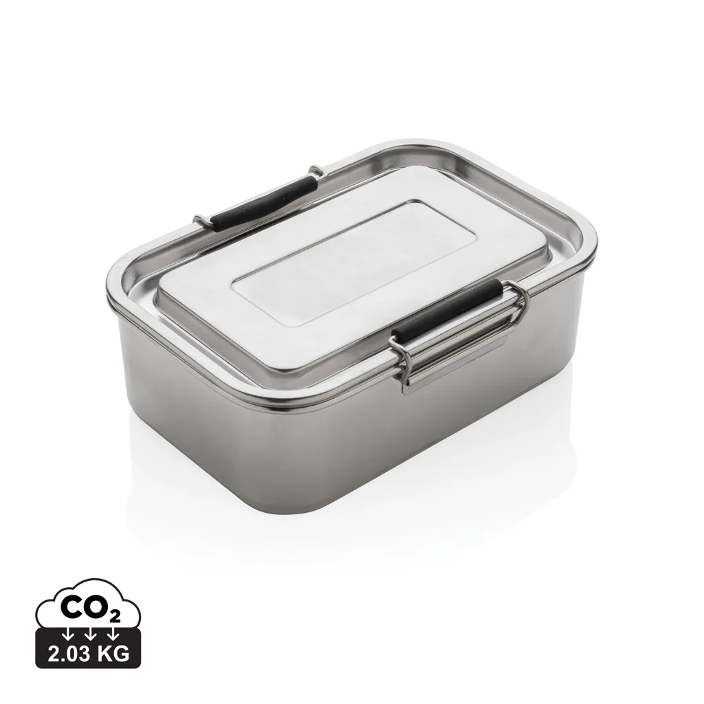 RCS gerecycled roestvrijstalen lekvrije lunchbox zilver