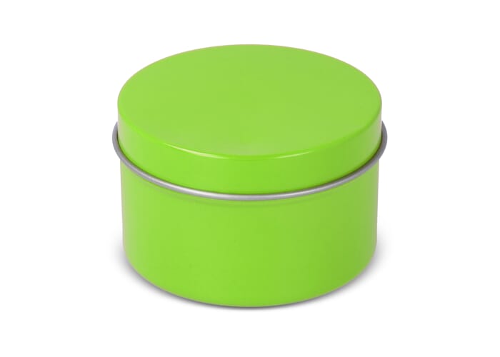 Kirtan plantaardige geurkaars in groot gerecycled blik Lichtgroen