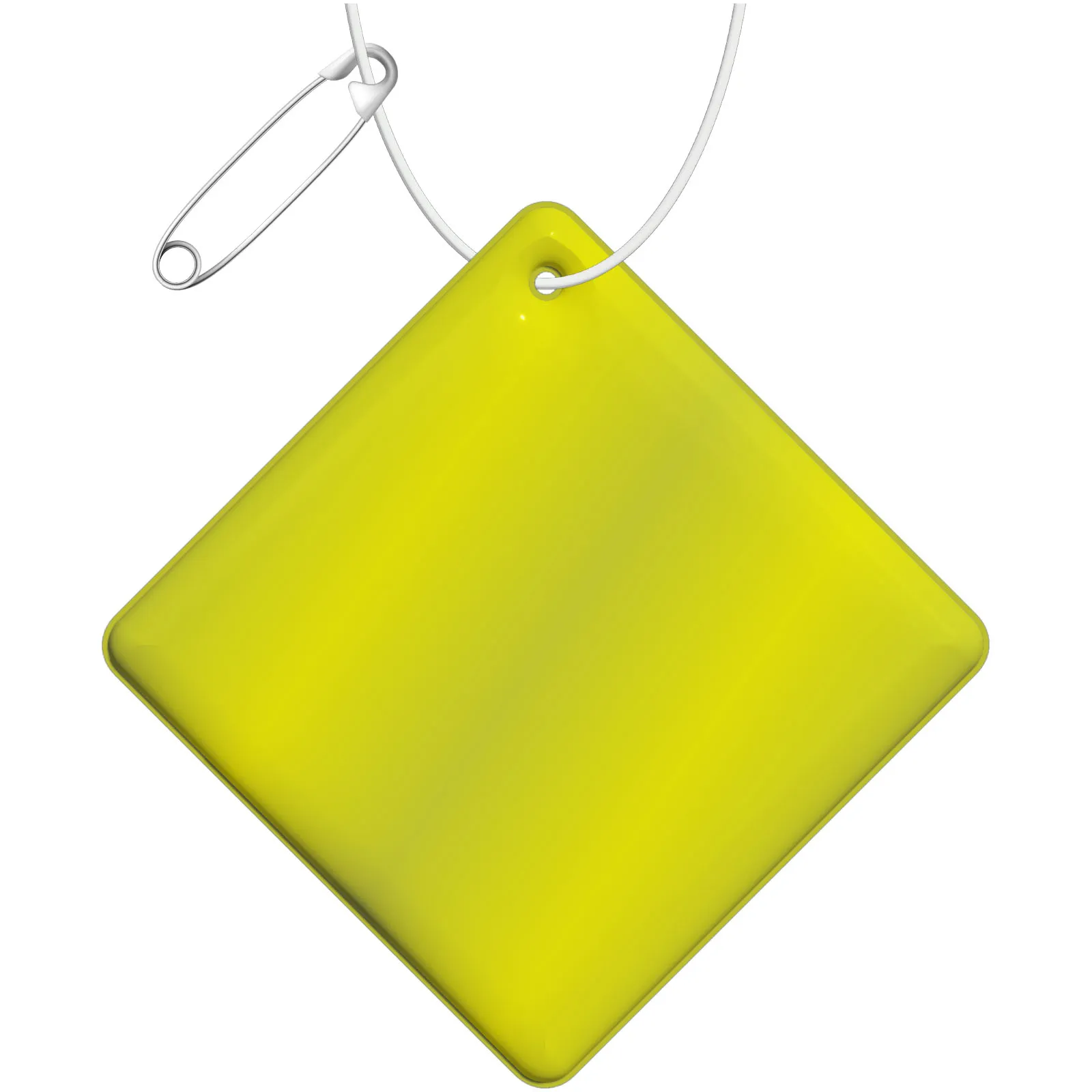 RFX™ H-09 kleine reflecterende pvc hanger met diamant Neon geel