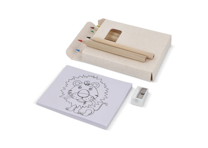 8-delige kleurset in gerecyclede melkpakdoos Ecru