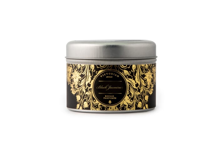 Victorian Sense Tinbox Black Jasmine geurkaars Metaal