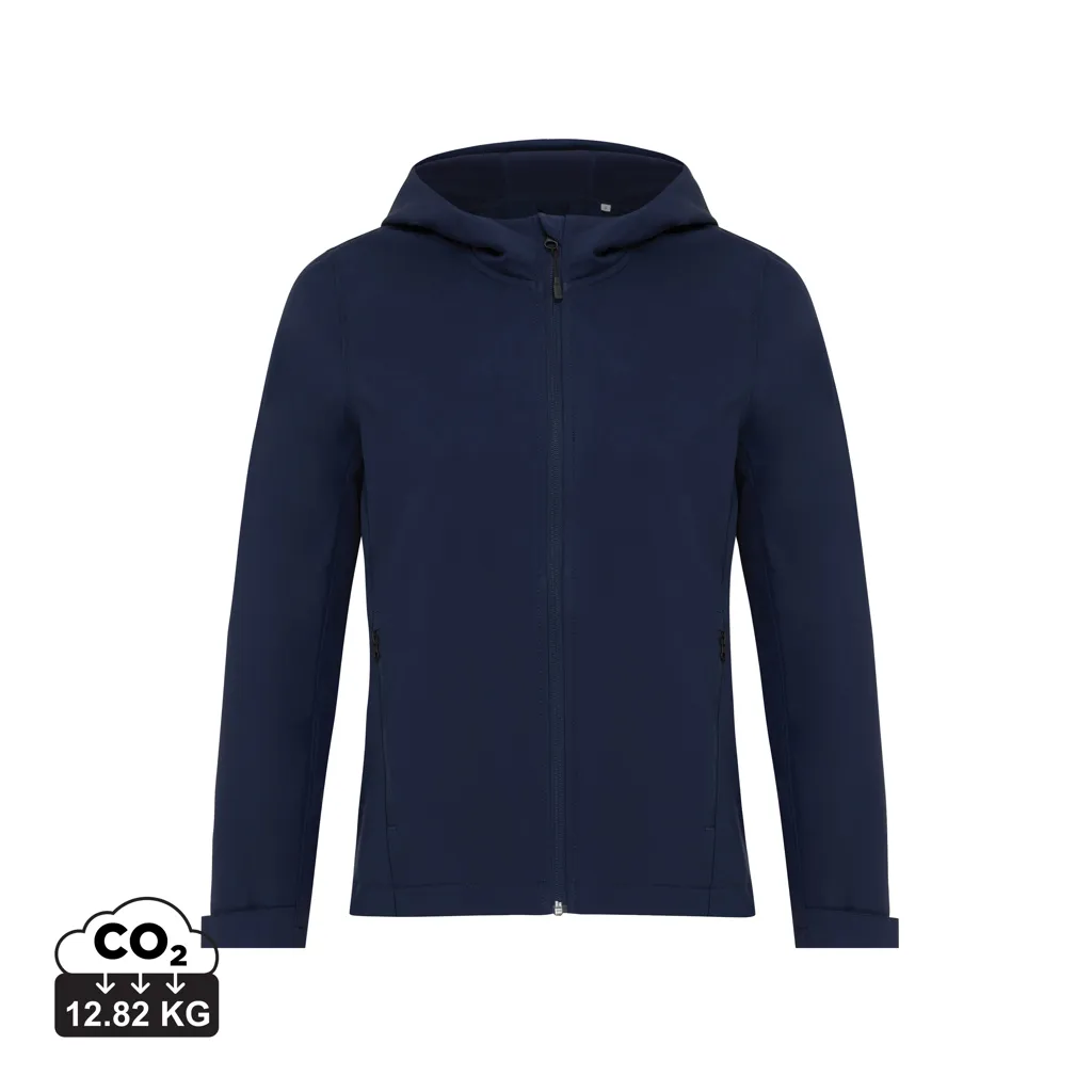 IQONIQ Makalu dames recycled polyester softshell jas donkerblauw
