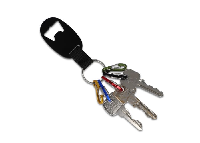 Flesopener sleutelhanger Zwart