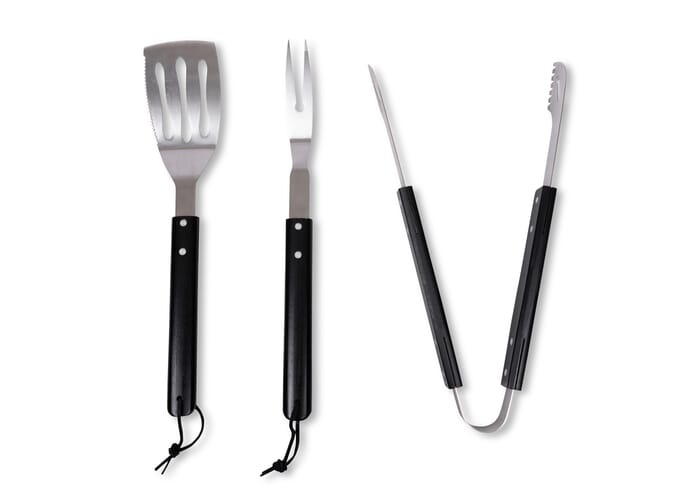 Sagaform Fredde BBQ set 3-delig Zwart / Zilver