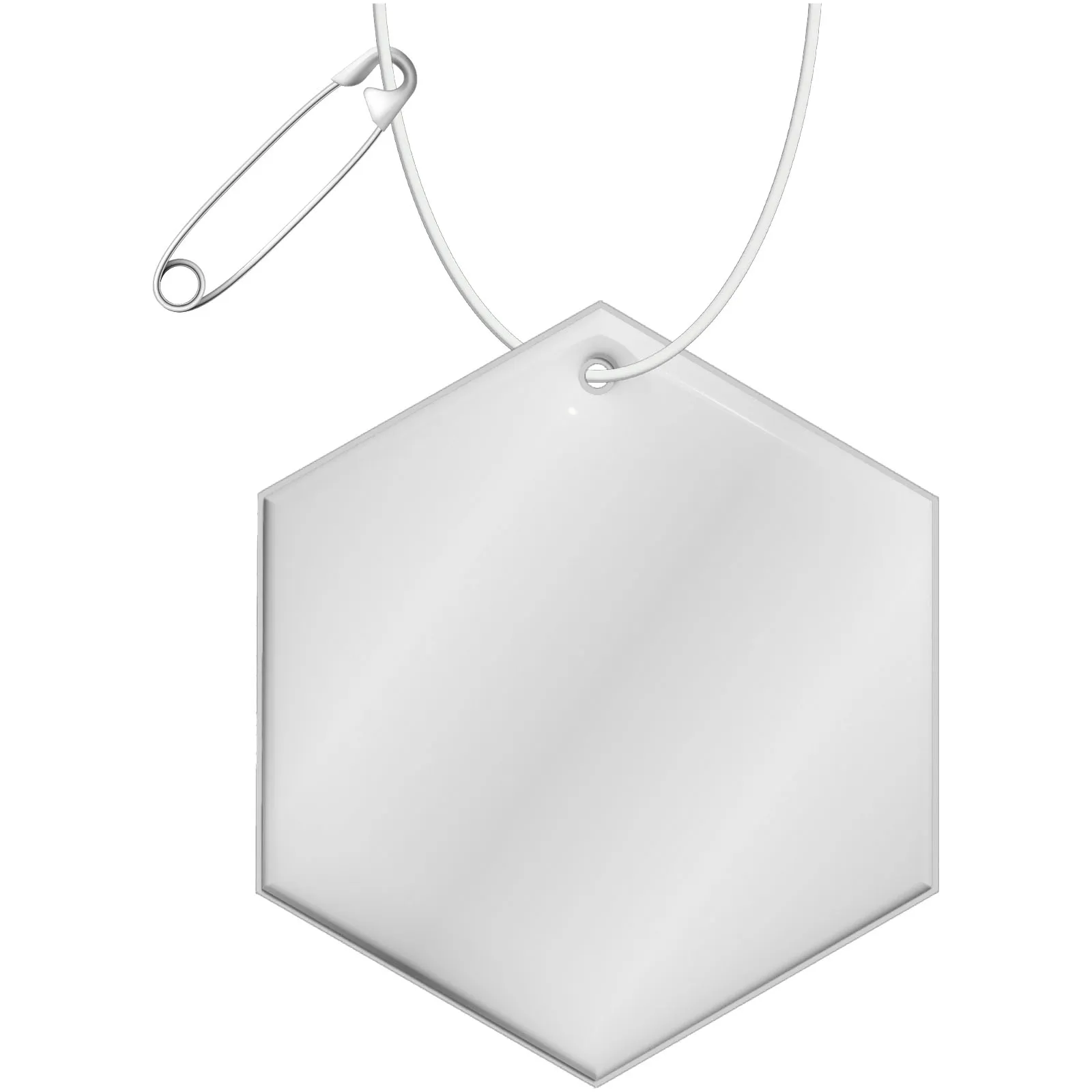 RFX™ H-12 zeshoekige reflecterende pvc hanger Wit